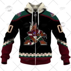 NHL Arizona Coyotes Custom Name Number 2022 Home Jersey Zip Up Hoodie