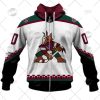 NHL Arizona Coyotes Custom Name Number 2022 Away Jersey Zip Up Hoodie