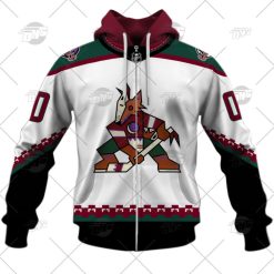 NHL Arizona Coyotes Custom Name Number 2022 Away Jersey Zip Up Hoodie