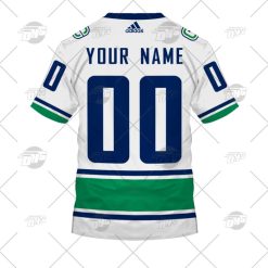Alternative view of NHL Vancouver Canucks Custom Name Number 2022 Away Jersey T-Shirt