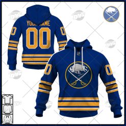 NHL Buffalo Sabres Custom Name Number 2022 Home Jersey Pullover Hoodie
