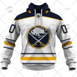 Alternative view of NHL Buffalo Sabres Custom Name Number 2022 Away Jersey Pullover Hoodie