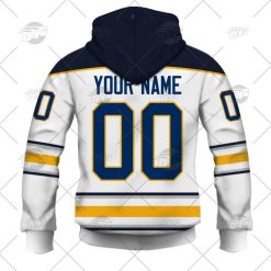 Alternative view of NHL Buffalo Sabres Custom Name Number 2022 Away Jersey Zip Up Hoodie