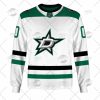 NHL Dallas Stars Custom Name Number White 2022 Away Jersey Sweatshirt
