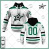 NHL Dallas Stars Custom Name Number White 2022 Away Jersey Pullover Hoodie