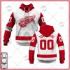 NHL Detroit Red Wings Custom Name Number 2022 Away Jersey Pullover Hoodie