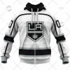 NHL Los Angeles Kings Custom Name Number 2022 Away Jersey Zip Up Hoodie