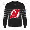 NHL New Jersey Devils Custom Name Number Black Gray All-Star Jersey Sweatshirt