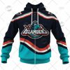 NHL New York Islanders Custom Name Number Navy Heritage Jersey Zip Up Hoodie