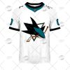 NHL San Jose Sharks Custom Name Number White 2022 Away Jersey T-Shirt