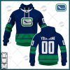 NHL Vancouver Canucks Custom Name Number 2022 Alternate Jersey Pullover Hoodie