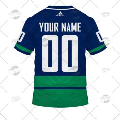 Alternative view of NHL Vancouver Canucks Custom Name Number 2022 Alternate Jersey T-Shirt