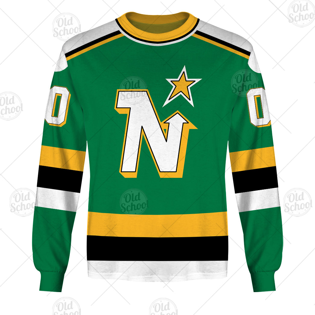 NHL Dallas Stars Custom Name Number Minnesota North Stars 80s Vintage Jersey Sweatshirt
