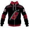 NHL Carolina Hurricanes Custom Name Number 2023 Black Home Jersey Zip Up Hoodie