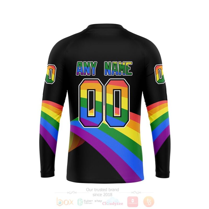 NHL Arizona Coyotes Custom Name Number Love LGBT Pride Sweatshirt NHL Arizona Coyotes Custom Name Number Love LGBT Pride Sweatshirt