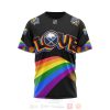 NHL Buffalo Sabres Custom Name Number Love LGBT Pride T-Shirt
