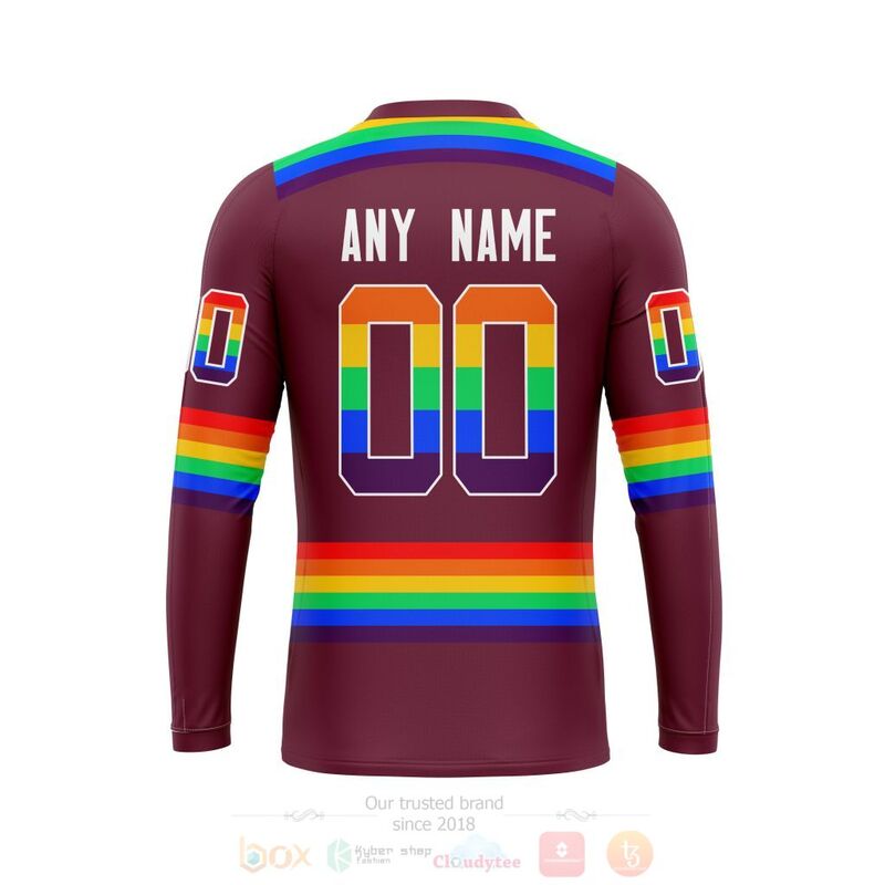 NHL Colorado Avalanche Custom Name Number LGBT Pride Jersey Sweatshirt NHL Colorado Avalanche Custom Name Number LGBT Pride Jersey Sweatshirt