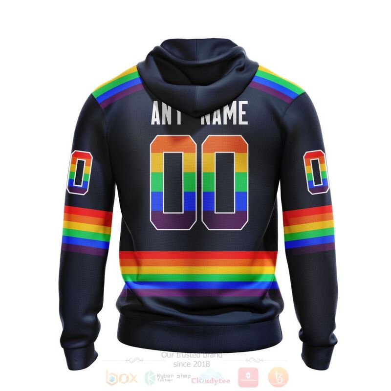 NHL Seattle Kraken Custom Name Number LGBT Pride Jersey Zip Up Hoodie NHL Seattle Kraken Custom Name Number LGBT Pride Jersey Zip Up Hoodie