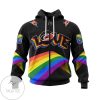 NHL Carolina Hurricanes Custom Name Number Love LGBT Pride Zip Up Hoodie