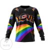 NHL Carolina Hurricanes Custom Name Number Love LGBT Pride Sweatshirt
