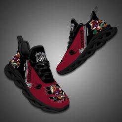 Alternative view of NHL Arizona Coyotes Custom Name Flying Puck Scratch Max Soul Shoes