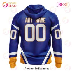 Alternative view of NHL Buffalo Sabres Custom Name Number 2022 Blue Reverse Retro Jersey Pullover Hoodie
