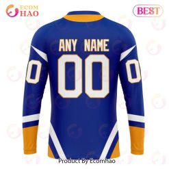 Alternative view of NHL Buffalo Sabres Custom Name Number 2022 Blue Reverse Retro Jersey Sweatshirt