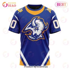 NHL Buffalo Sabres Custom Name Number 2022 Blue Reverse Retro Jersey T-Shirt