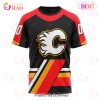 NHL Calgary Flames Custom Name Number 2022 Black Reverse Retro Jersey T-Shirt