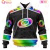 NHL Carolina Hurricanes Custom Name Number LGBT Pride Hockey Is For Everyone Pullover Hoodie