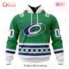 NHL Carolina Hurricanes Custom Name Number Green Reverse Retro Jersey Pullover Hoodie