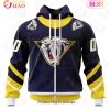 NHL Nashville Predators Custom Name Number Specialized Retro Concepts Jersey Zip Up Hoodie