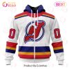 NHL New Jersey Devils Custom Name Number 2022 Reverse Retro Jersey Zip Up Hoodie