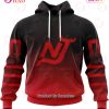 NHL New Jersey Devils Custom Name Number Special Retro Gradient Design Jersey Pullover Hoodie