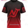 NHL New Jersey Devils Custom Name Number Special Retro Gradient Design Jersey T-Shirt