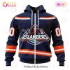 NHL New York Islanders Custom Name Number 2022 Reverse Retro Jersey Zip Up Hoodie