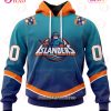 NHL New York Islanders Custom Name Number Special Retro Gradient Design Jersey Pullover Hoodie