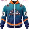 NHL New York Islanders Custom Name Number Special Retro Gradient Design Jersey Zip Up Hoodie