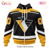 NHL Pittsburgh Penguins Custom Name Number 2022 Reverse Retro Jersey Zip Up Hoodie