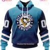 NHL Pittsburgh Penguins Custom Name Number Special Retro Gradient Design Jersey Pullover Hoodie