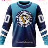 NHL Pittsburgh Penguins Custom Name Number Special Retro Gradient Design Jersey Sweatshirt