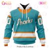 NHL San Jose Sharks Custom Name Number Special Reverse Retro Redesign Jersey Pullover Hoodie