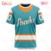 NHL San Jose Sharks Custom Name Number Special Reverse Retro Redesign Jersey T-Shirt
