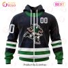 NHL Vancouver Canucks Custom Name Number 2022 Reverse Retro Jersey Zip Up Hoodie