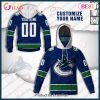NHL Vancouver Canucks Custom Name Number 2022 Home Jersey Pullover Hoodie