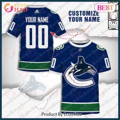 NHL Vancouver Canucks Custom Name Number 2022 Home Jersey T-Shirt
