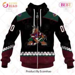 NHL Arizona Coyotes Custom Name Number 2023 Home Jersey Zip Up Hoodie