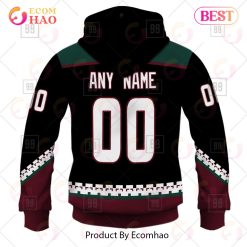 Alternative view of NHL Arizona Coyotes Custom Name Number 2023 Home Jersey Zip Up Hoodie