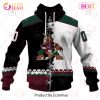 NHL Arizona Coyotes Custom Name Number 2023 Mix Jersey Zip Up Hoodie