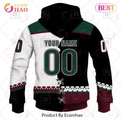 Alternative view of NHL Arizona Coyotes Custom Name Number 2023 Mix Jersey Zip Up Hoodie